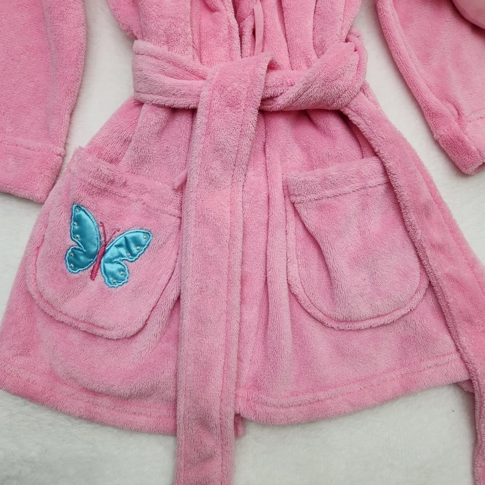 Target Pink Kids Robe with Butterfly Accents And Unicorn Neck Pillow